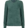 Red Button Trui Fuzzy Puff