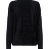 Red Button Trui Fuzzy Puff