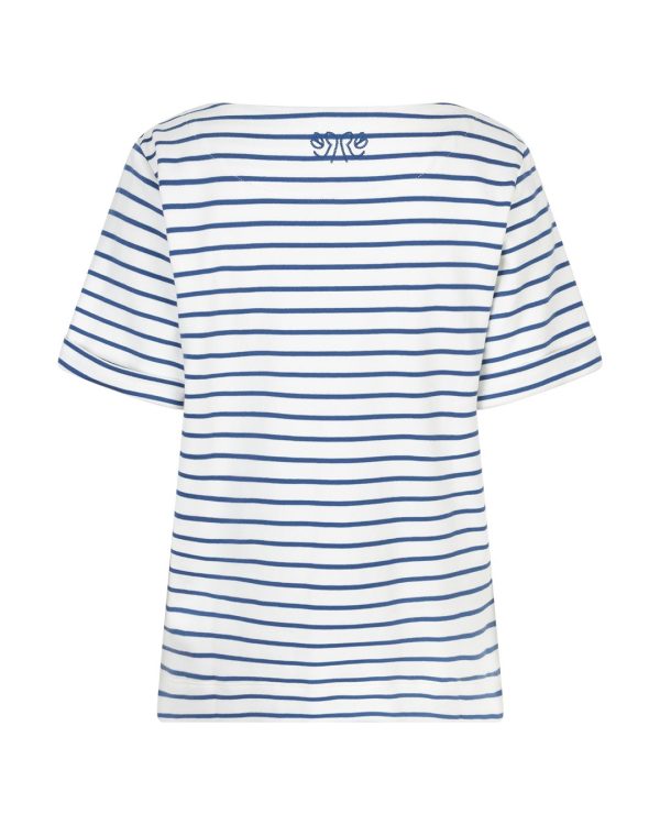 Red button Top Terry stripe