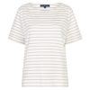 Red button Top Terry stripe