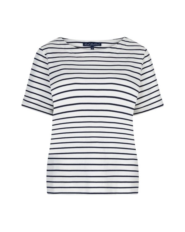 Red button Top Terry stripe
