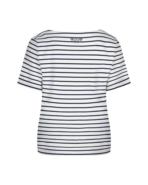 Red button Top Terry stripe
