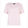 Red button Top Terry stripe