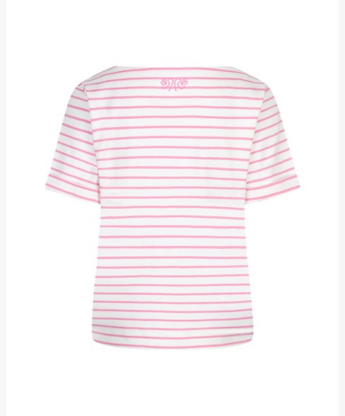 Red button Top Terry stripe
